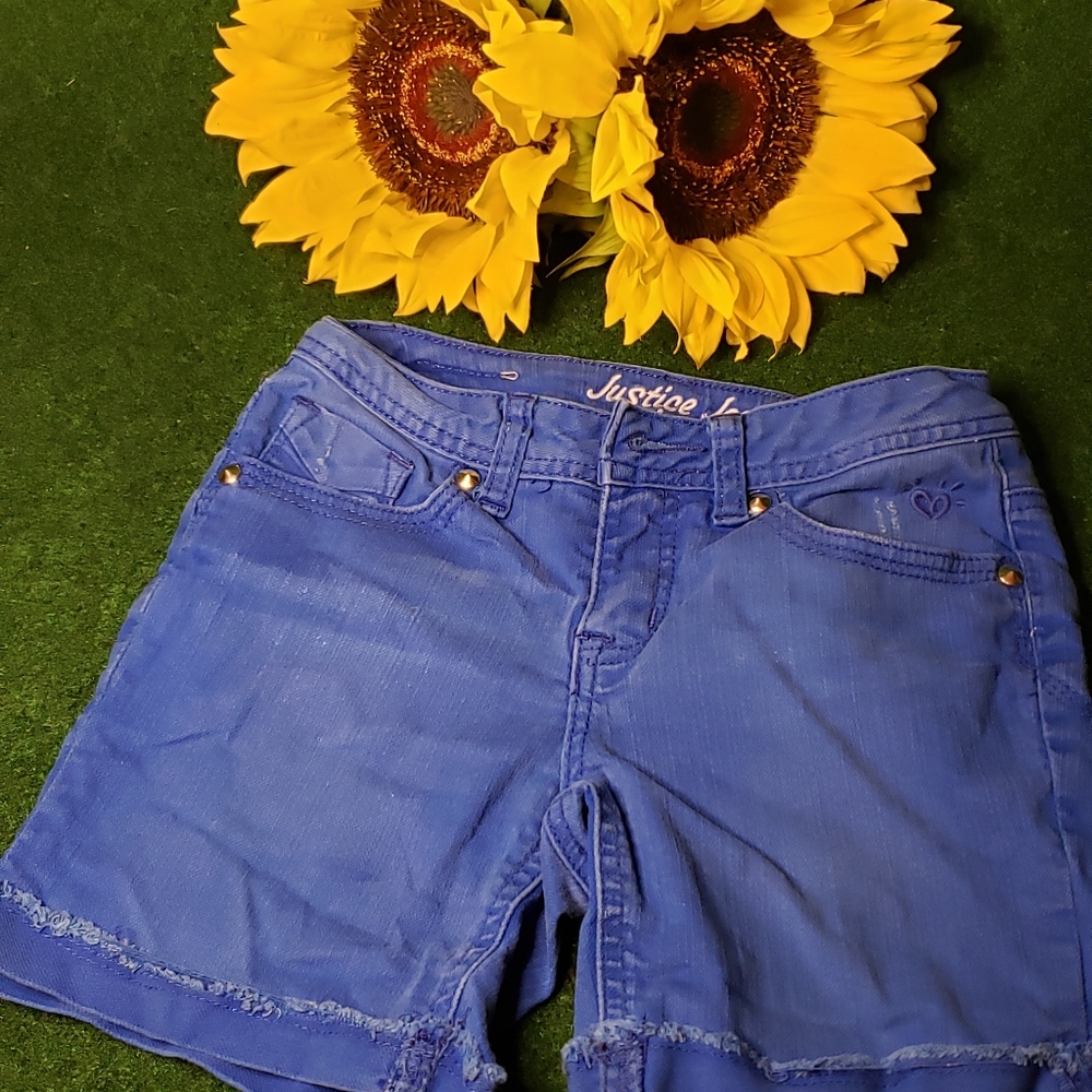Girls Royal blue Justice shorts